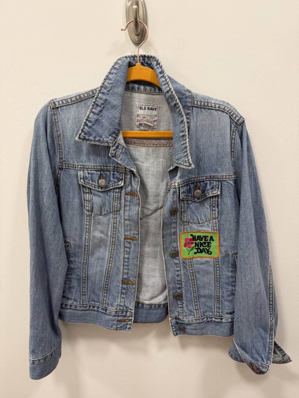 Artistic Custom Denim Jacket, look at the back!